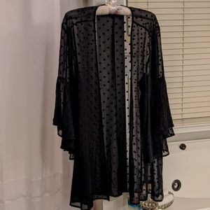 Torrid Sheer Polka Dot Kimono
